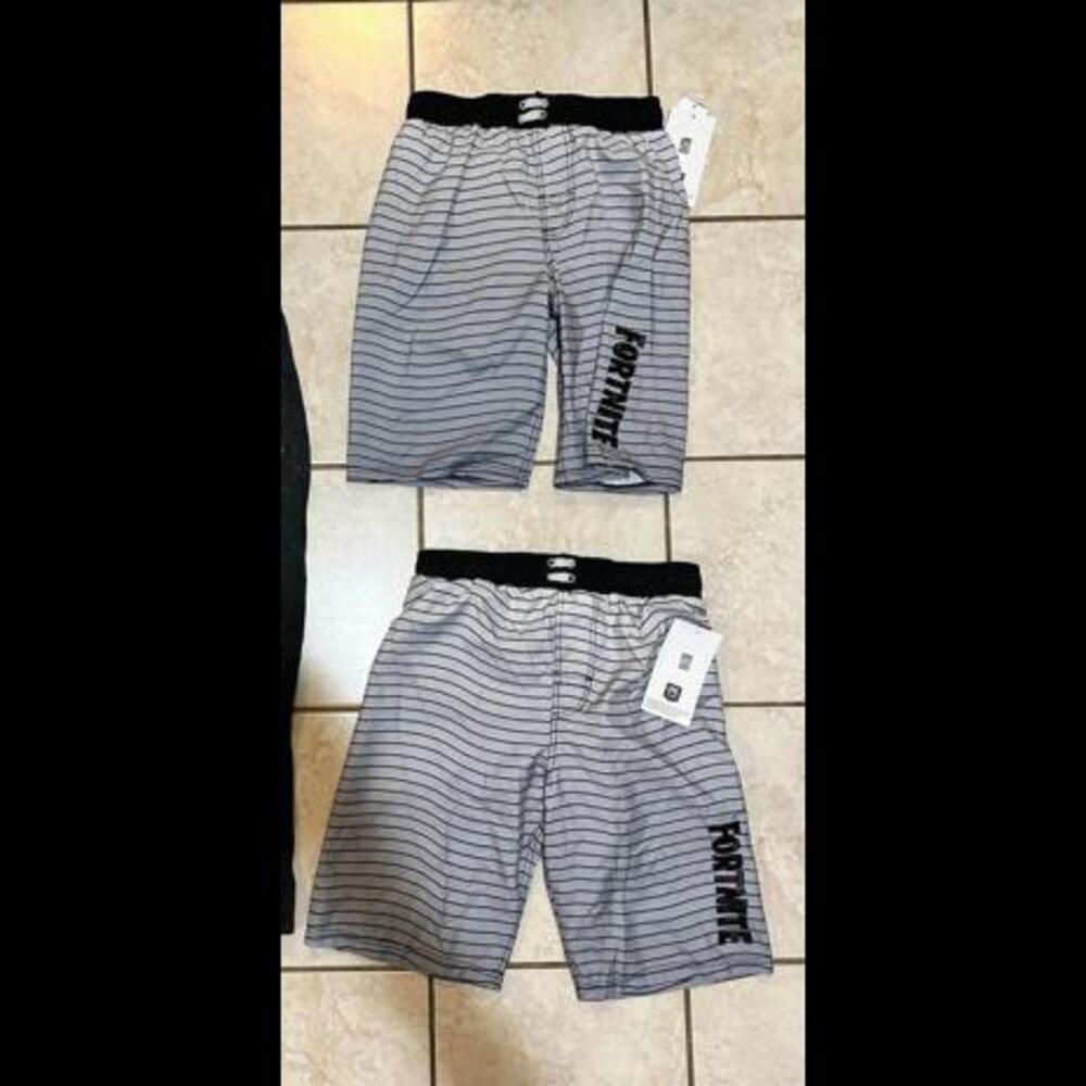 Boys Fortnite swimsuits - 2 pair, L & XL - Never worn